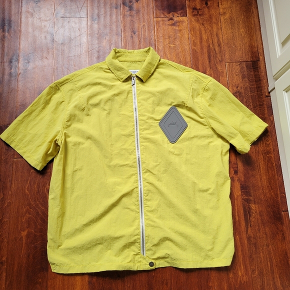 A-Cold-Wall ACW Surface Nylon Overshirt Cadimum Full Zip Short Sleeve - Picture 5 of 15